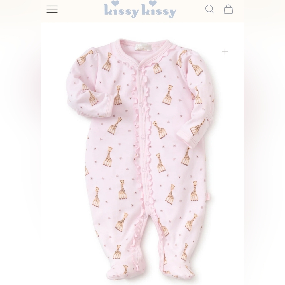 Kissy Kissy Sophie La Girafe Pink Pink Footie
